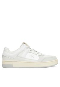 Calvin Klein Jeans Sneakersy Basket Cup Low Laceup Lth Mix YM0YM01308 Biały. Kolor: biały. Materiał: skóra