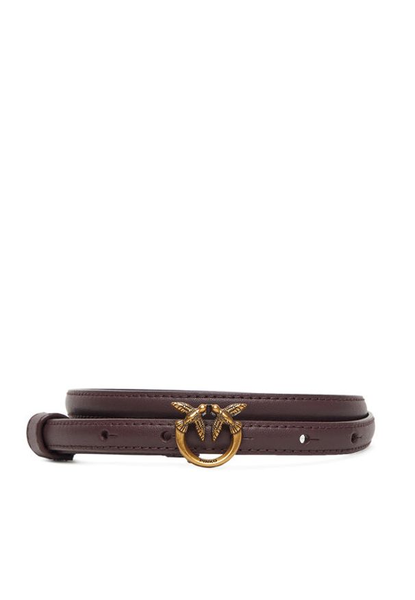 Pinko - PINKO Pasek Damski Love Berry H1 Belt AI 25-26 PLT01 102148 A0F1 Fioletowy. Kolor: fioletowy. Materiał: skóra