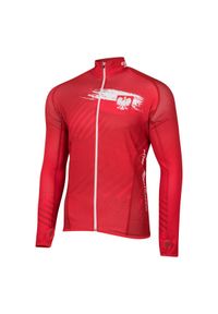 Bluza termoaktywna do biegania męska EXTREME HOBBY POLSKA PRIME. Kolor: czerwony. Materiał: poliester, elastan. Sezon: wiosna, jesień. Sport: bieganie #1