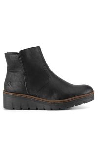 Rieker Botki X9165-00 Czarny. Kolor: czarny. Materiał: materiał #1