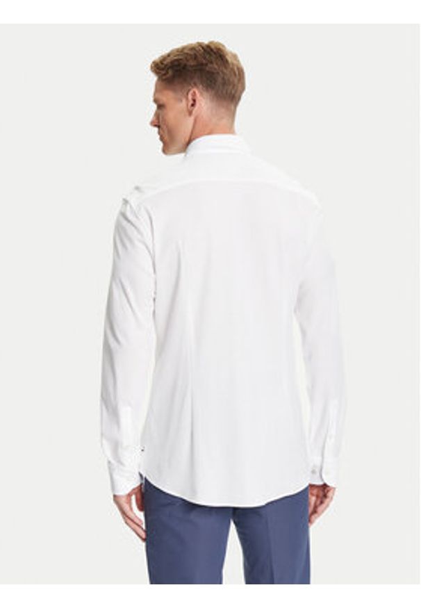 BOSS Koszula P-Hank 50527675 Biały Slim Fit. Kolor: biały. Materiał: bawełna