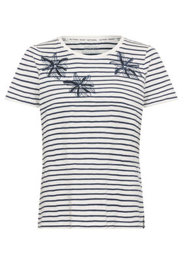 Olsen T-Shirt 11105068 Écru Regular Fit. Materiał: bawełna