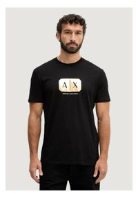 Armani Exchange T-Shirt XM002826 AF12308 UC001 Czarny Regular Fit. Kolor: czarny. Materiał: bawełna #1