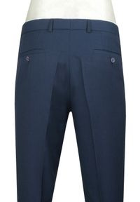 Męski, Taliowany Garnitur (Wesele, Studniówka) - Casino - Granat. Materiał: poliester, wiskoza #8