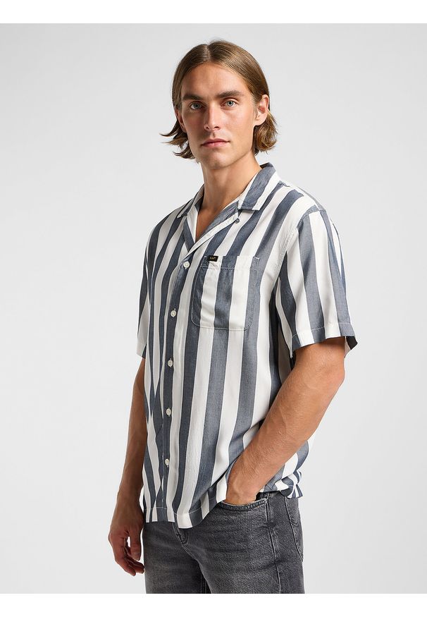 Lee - LEE MĘSKA KOSZULA LEE RESORT SHIRT RIVET NAVY 112364214