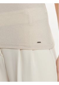 Morgan Top 232-DANIEL Écru Slim Fit. Kolor: kremowy. Materiał: syntetyk #3