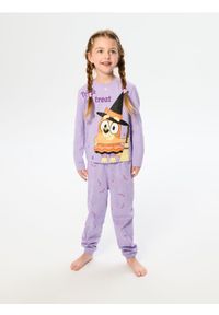 Sinsay - Bawełniana piżama dwuczęściowa z nadrukiem Bluey - fioletowy. Kolor: fioletowy. Materiał: bawełna. Wzór: nadruk #1