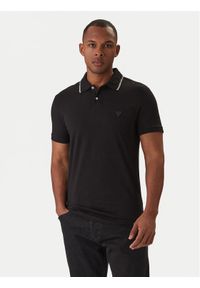 Guess Polo M6RP66 J1314 Czarny Regular Fit. Typ kołnierza: polo. Kolor: czarny. Materiał: syntetyk #1