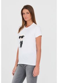 Karl Lagerfeld - KARL LAGERFELD Biały t-shirt Karl. Kolor: biały. Materiał: bawełna #6