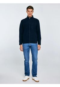 Big-Star - Bluza męska polarowa rozpinana granatowa Malkom 403. Kolor: niebieski. Materiał: polar. Sezon: jesień, lato, zima, wiosna #6