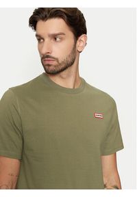 Hunter T-Shirt Alvin HARM0039242 Khaki Regular Fit. Kolor: brązowy. Materiał: bawełna #3