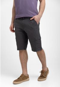 Volcano - Szorty, bojówki, Comfort Fit, P-THOR. Kolekcja: plus size. Materiał: materiał, elastan. Wzór: aplikacja #1