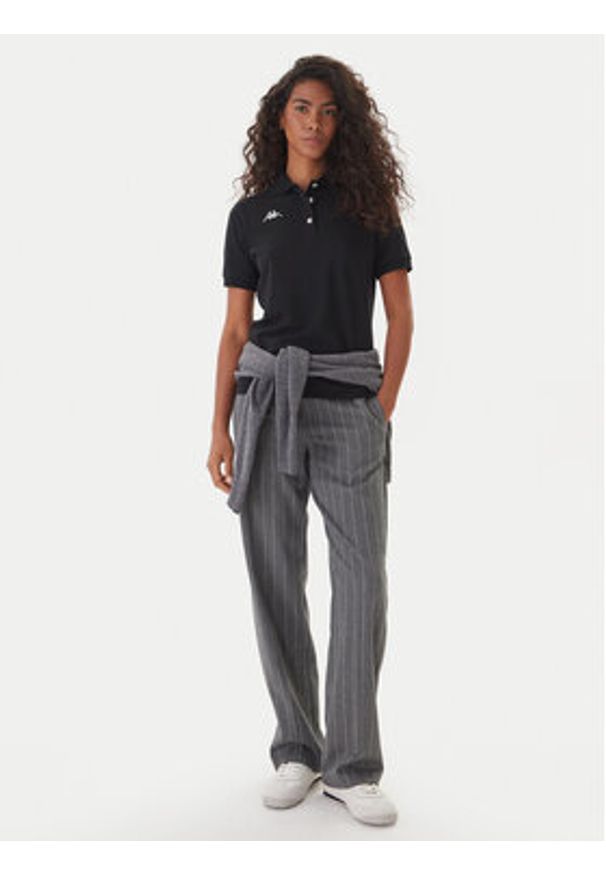 Kappa Polo Logo Sharas Wss 302B3C0 Czarny Regular Fit. Typ kołnierza: polo. Kolor: czarny. Materiał: bawełna