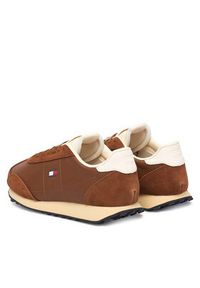 Tommy Jeans Sneakersy Retro Runner Archive Ltr EN0EN03097 Brązowy. Kolor: brązowy. Materiał: skóra #3