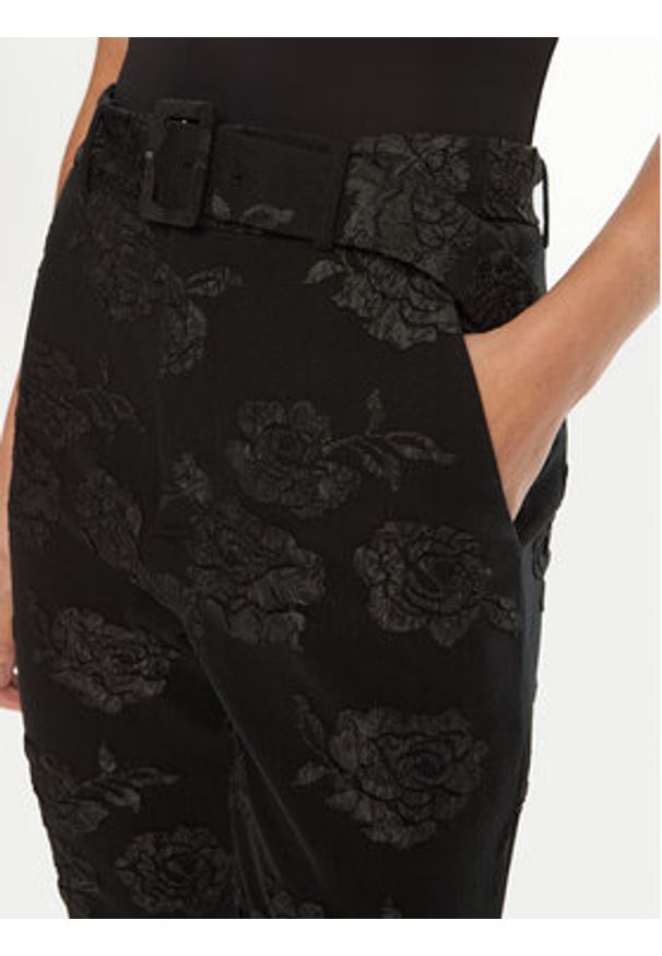 ROTATE Spodnie capri 113305 Czarny Skinny Fit. Kolor: czarny. Materiał: syntetyk