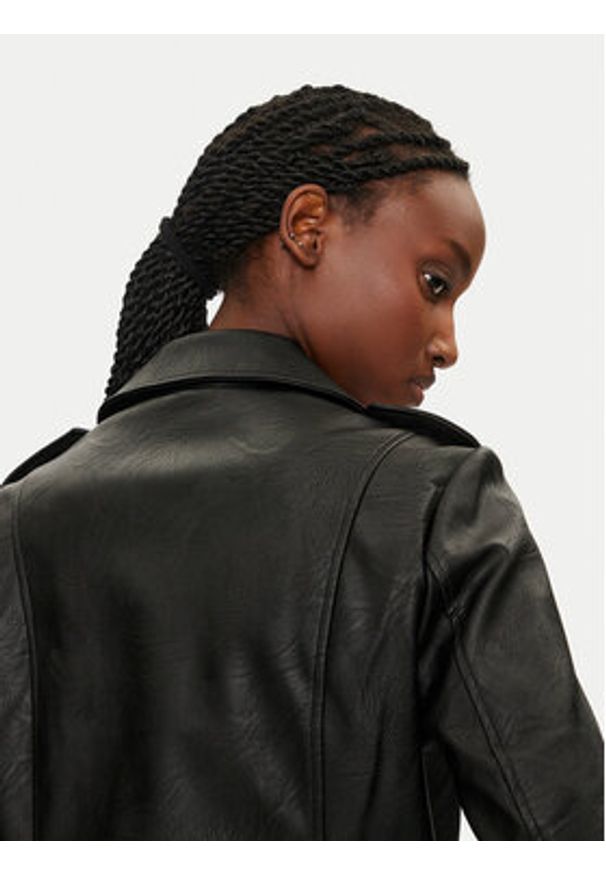 Morgan Kurtka z imitacji skóry 232-GUR Czarny Regular Fit. Kolor: czarny. Materiał: skóra