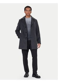Guess Płaszcz wełniany M4BL3S WGJ82 Szary Slim Fit. Kolor: szary. Materiał: syntetyk