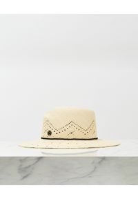 MAISON MICHEL PARIS - Słomiany kapelusz Virginie. Kolor: beżowy. Materiał: lakier. Wzór: aplikacja. Sezon: lato #5