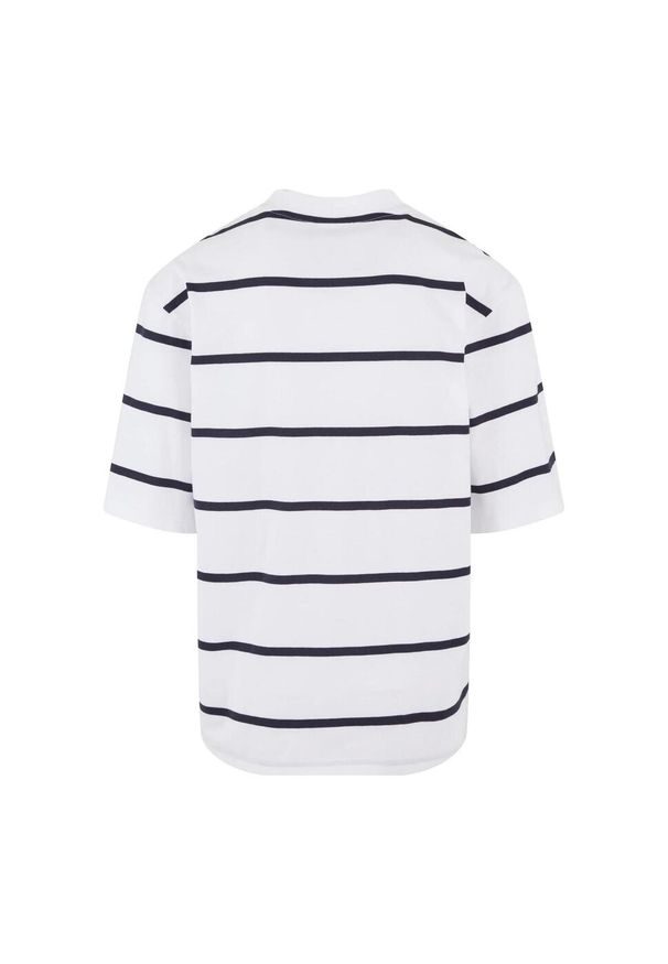 Urban Classics - Męska Koszulka Stripe Oversized T-shirt. Kolor: biały, wielokolorowy, niebieski