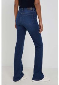 DKNY - Dkny jeansy Boreum damskie high waist. Stan: podwyższony. Kolor: niebieski