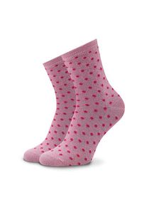 Pieces Skarpety wysokie damskie Sebby Glitter 17094859 Różowy. Kolor: różowy. Materiał: materiał, bawełna #2