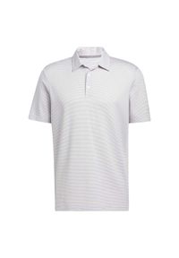 Adidas - Ottoman Stripe Polo Shirt. Typ kołnierza: polo. Kolor: szary, biały, wielokolorowy. Materiał: materiał. Styl: sportowy