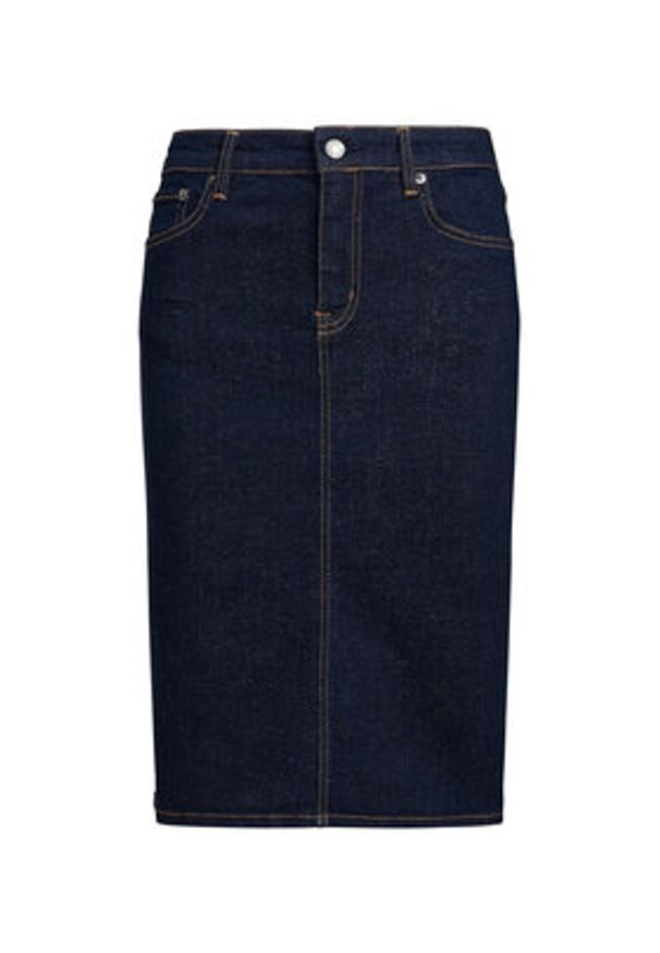 Lauren Ralph Lauren - LAUREN RALPH LAUREN Spódnica jeansowa 200813134001 Granatowy Straight Fit. Kolor: niebieski. Materiał: bawełna