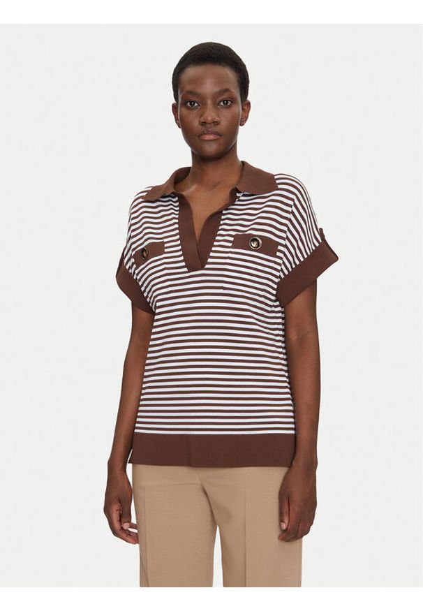 Luisa Spagnoli Sweter Caio 58672 Granatowy Regular Fit. Kolor: niebieski. Materiał: syntetyk