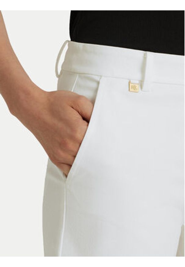 Lauren Ralph Lauren Szorty materiałowe Bsr-Btms 200661653 Biały Regular Fit. Kolor: biały. Materiał: wiskoza, bawełna