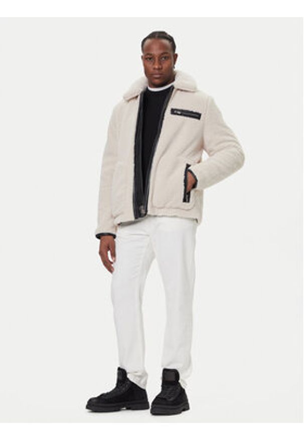 Save The Duck Kożuch D32522M BUBU21 Beżowy Regular Fit. Kolor: beżowy. Materiał: syntetyk