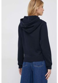 TOMMY HILFIGER - Tommy Hilfiger bluza bawełniana damska kolor granatowy z kapturem z aplikacją. Okazja: na co dzień. Typ kołnierza: kaptur. Kolor: niebieski. Materiał: bawełna. Wzór: aplikacja. Styl: casual #3