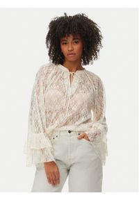 Vero Moda Bluzka Loulou 10345400 Biały Loose Fit. Kolor: biały. Materiał: syntetyk #1