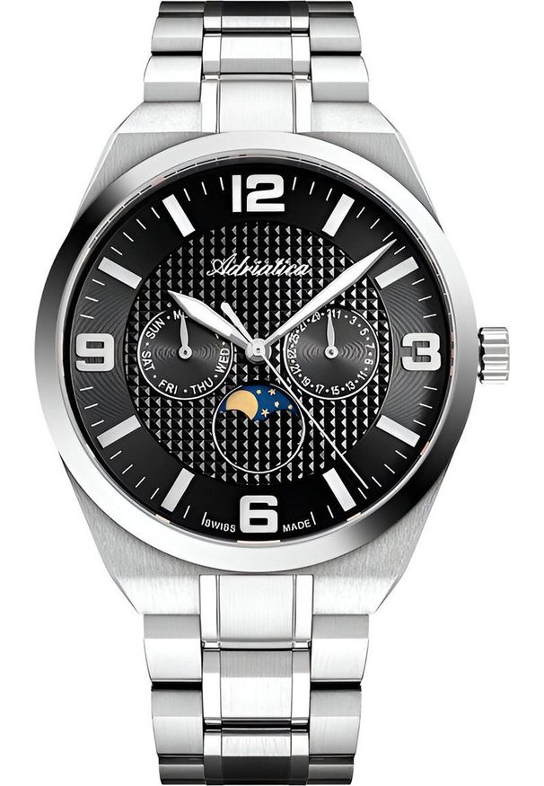 Zegarek Adriatica Zegarek męski Adriatica A8343.5154QF srebrny. Kolor: srebrny