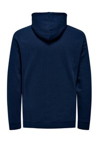 Only & Sons Bluza 22026331 Granatowy Regular Fit. Kolor: niebieski. Materiał: syntetyk, bawełna
