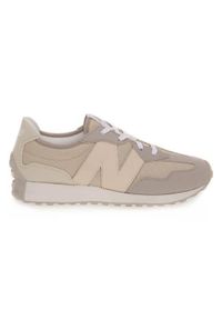 Buty do chodzenia dla dzieci New Balance GS327FM. Zapięcie: sznurówki. Kolor: wielokolorowy, beżowy. Materiał: materiał, syntetyk. Szerokość cholewki: normalna. Sport: turystyka piesza