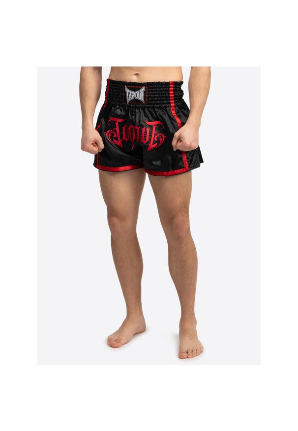 TAPOUT - Szorty do boksu tajskiego Tapout Diablo. Kolor: wielokolorowy, czarny, czerwony. Sport: fitness