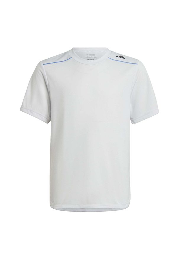Adidas - AEROREADY Tee. Kolor: szary, niebieski, wielokolorowy. Materiał: materiał. Sport: joga i pilates