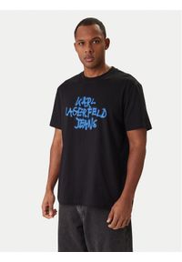 Karl Lagerfeld Jeans T-Shirt B1M17065 Czarny Regular Fit. Kolor: czarny. Materiał: bawełna #1