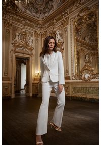 MOODO - Marynarka jednorzędowa biała. Kolor: biały. Materiał: wiskoza, elastan, poliester #1