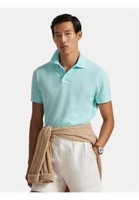 Polo Ralph Lauren Polo 710536856500 Turkusowy Slim Fit. Typ kołnierza: polo. Kolor: turkusowy. Materiał: bawełna #1