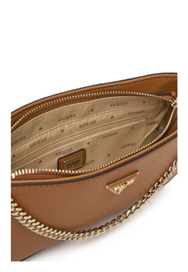 Guess Torebka Noelle II Mini HWZG96 72720 Brązowy. Kolor: brązowy. Materiał: skórzane
