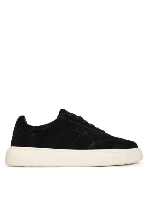 Guess Sneakersy FMFPLA SUE12 Czarny. Kolor: czarny. Materiał: zamsz, skóra