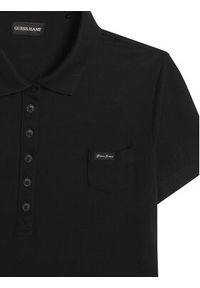Guess Polo W5GP73 KCYR1 Czarny Regular Fit. Typ kołnierza: polo. Kolor: czarny. Materiał: bawełna #6