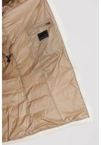 Blauer USA - BLAUER Ecru kurtka puchowa damska z odpinanym futrem jenota, Rozmiar S. Kolor: biały. Materiał: puch, futro #3