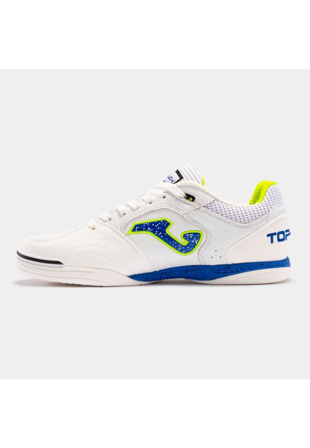 Buty do piłki nożnej halowej Joma Top Flex Futsal. Materiał: nylon, materiał, mikrofibra, skóra. Sport: piłka nożna