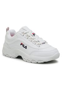 Sneakersy Fila Strada Low Kids 1010781.1FG White. Kolor: biały. Materiał: skóra
