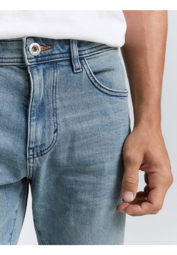 Męskie Spodnie Jeansowe Tom Tailor TTMARVIN STRAIGHT Stone Blue Denim 1048364 10141