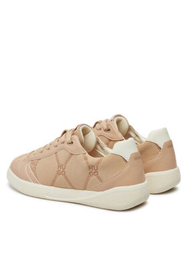 Hugo - HUGO Sneakersy Riven 50523499 10263197 01 Beżowy. Kolor: beżowy. Materiał: materiał
