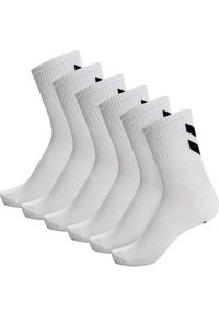 Skarpetki białe Hummel hmlCHEVRON 6-PACK SOCKS uniwersalne. Kolor: biały