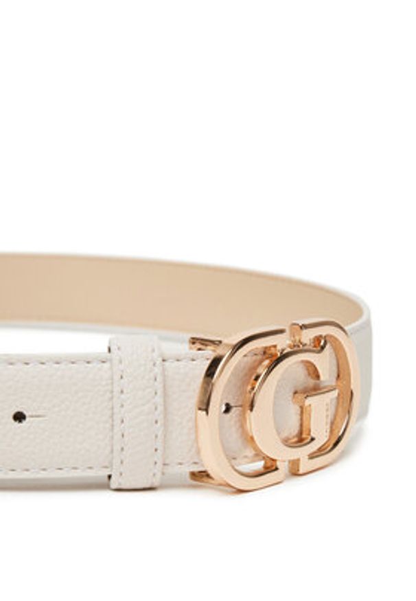 Guess Pasek Damski BW9269 P5330 Biały. Kolor: biały. Materiał: skóra